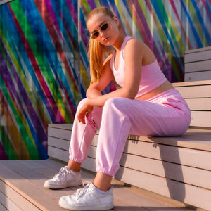 Summer Pastel Oversized Joggers Pink