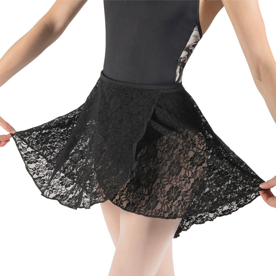 Alexis, lace wrap around dance/ballet skirt in Pink, Black, While, Grey
